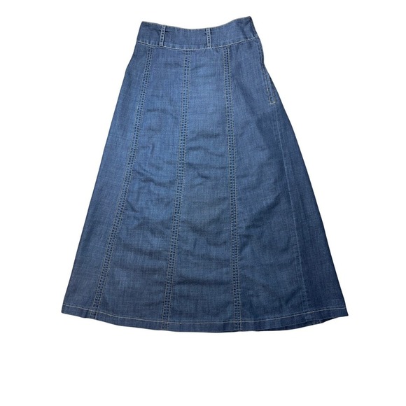 Jean Skirt Vintage Handmade Denim‎ Retro 70 80's Bohemian Lagenlook Indie Hippie - Picture 1 of 6